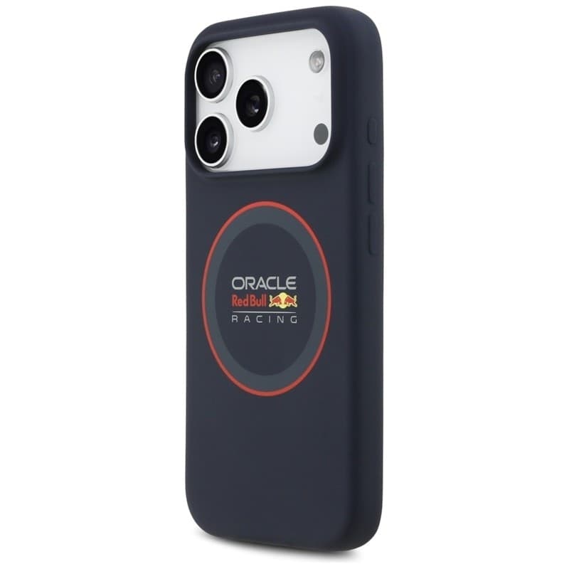Custodia MagSafe in silicone con anello rosso Red Bull per iPhone 17 Pro (blu navy) - 2