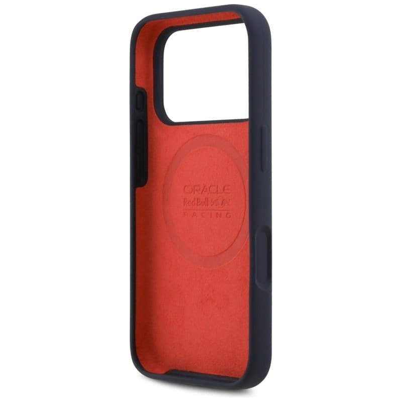 Custodia MagSafe in silicone con anello rosso Red Bull per iPhone 17 Pro (blu navy) - 7