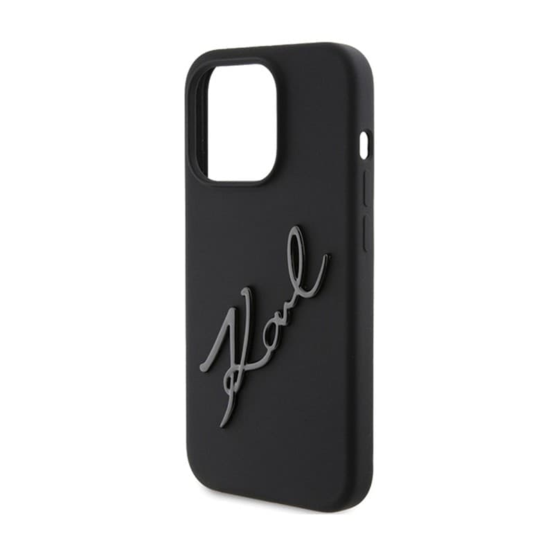 Karl Lagerfeld Silicone Karl Script - iPhone 15 Pro Case (Black) - 6