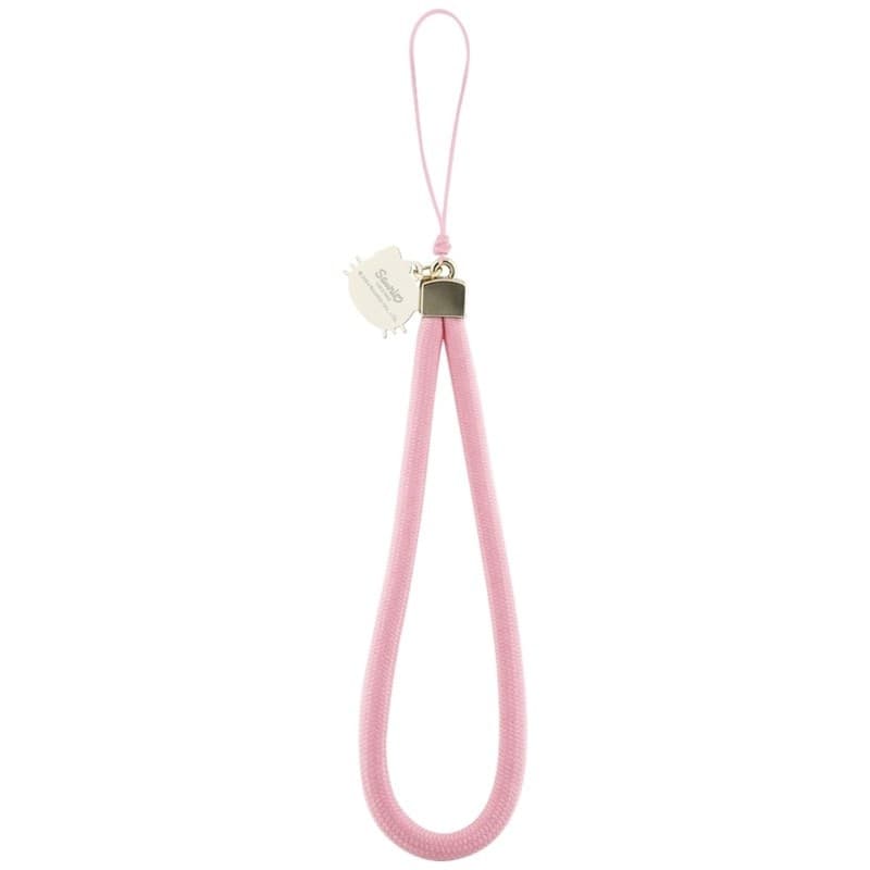 Hello Kitty Nylon Cord Kitty Head - Phone Charm (Pink) - 2