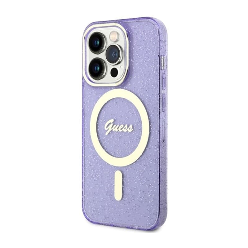 Guess Glitter Gold MagSafe - Case for iPhone 14 Pro (Purple) - 2