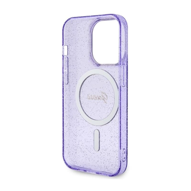 Guess Glitter Gold MagSafe - Case for iPhone 14 Pro (Purple) - 7