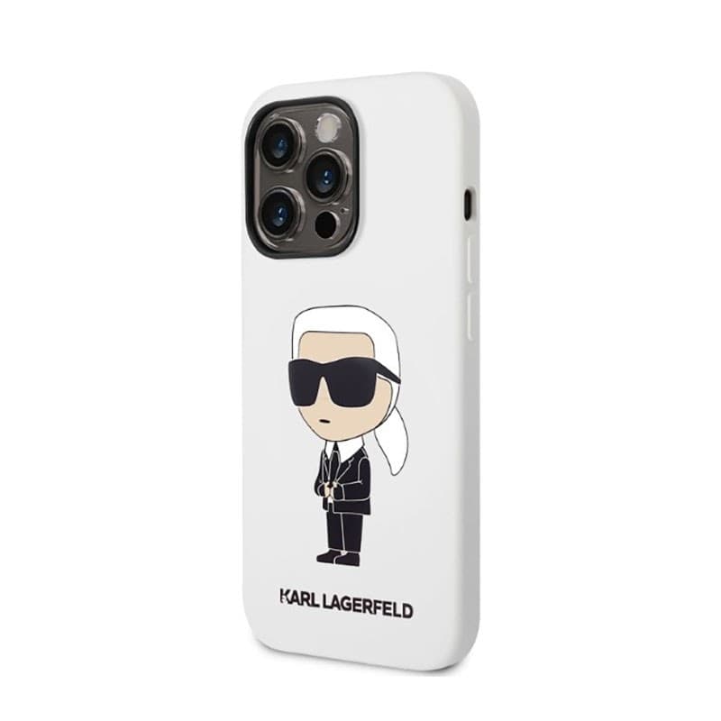 Karl Lagerfeld Silicone NFT Ikonik - Case for iPhone 14 Pro (White) - 2