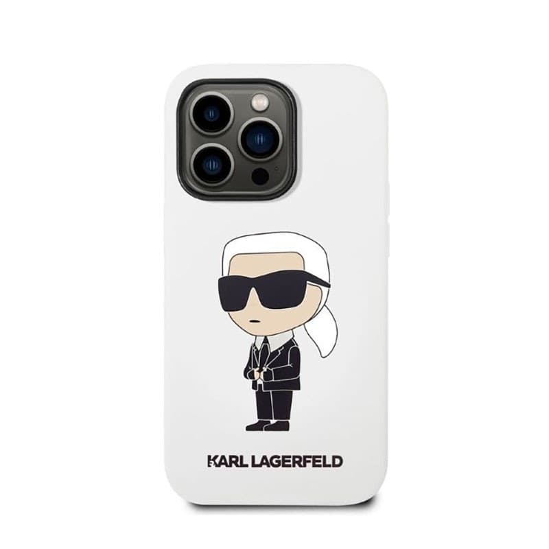 Karl Lagerfeld Silicone NFT Ikonik - Case for iPhone 14 Pro (White) - 3