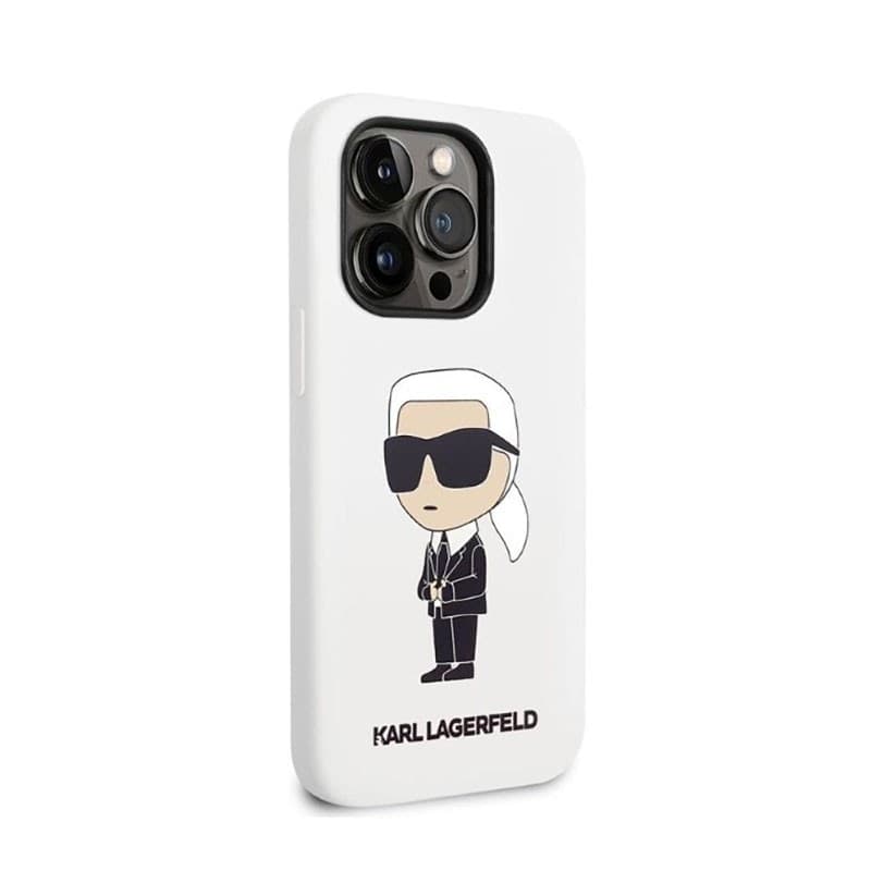 Karl Lagerfeld Silicone NFT Ikonik - Case for iPhone 14 Pro (White) - 4