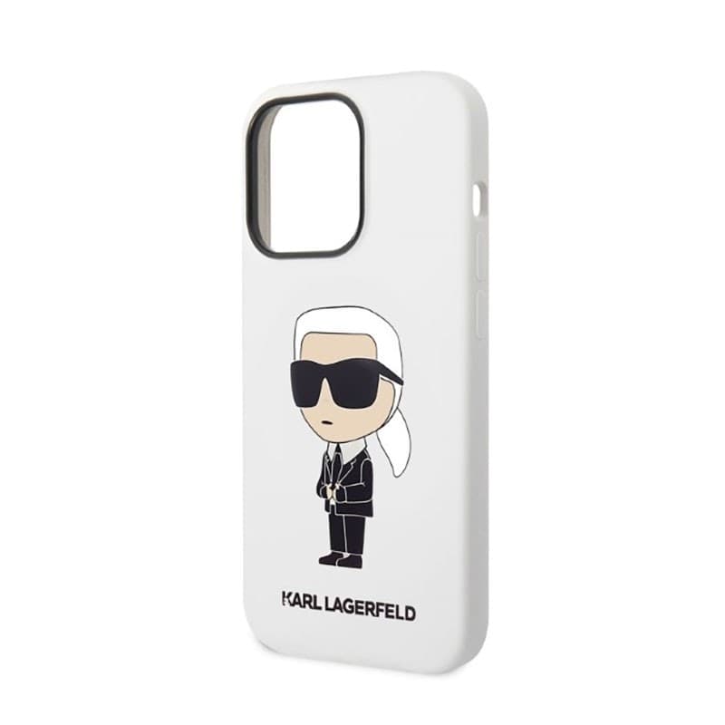 Karl Lagerfeld Silicone NFT Ikonik - Case for iPhone 14 Pro (White) - 6
