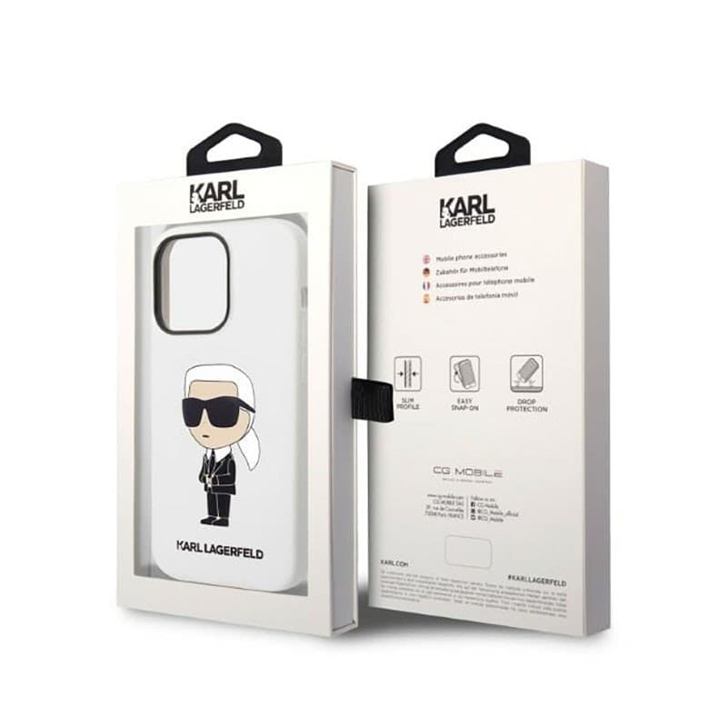 Karl Lagerfeld Silicone NFT Ikonik - Case for iPhone 14 Pro (White) - 8
