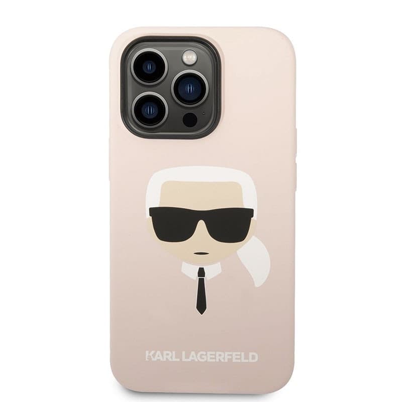 Karl Lagerfeld Silicone Ikonik Karl's Head MagSafe - Case for iPhone 14 Pro (Pink) - 2