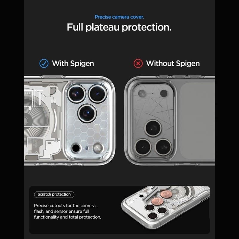 Spigen Ultra Hybrid Mag MagSafe - Custodia per iPhone 18 Pro / 17 Pro (Zero One Natural Titanium) - 8