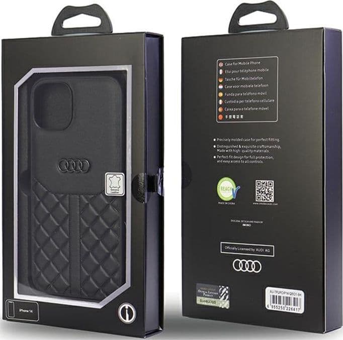 Audi Genuine Leather - Case for iPhone 14 (Black) - 7
