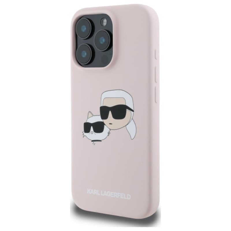 Karl Lagerfeld Silicone Double Heads Print MagSafe - Case iPhone 16 Pro (pink) - 2