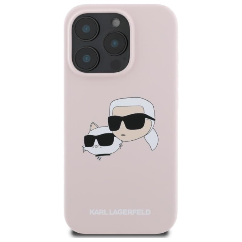 Karl Lagerfeld Silicone Double Heads Print MagSafe - Case iPhone 16 Pro (pink) - 3