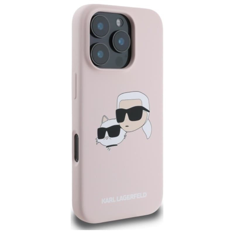 Karl Lagerfeld Silicone Double Heads Print MagSafe - Case iPhone 16 Pro (pink) - 4