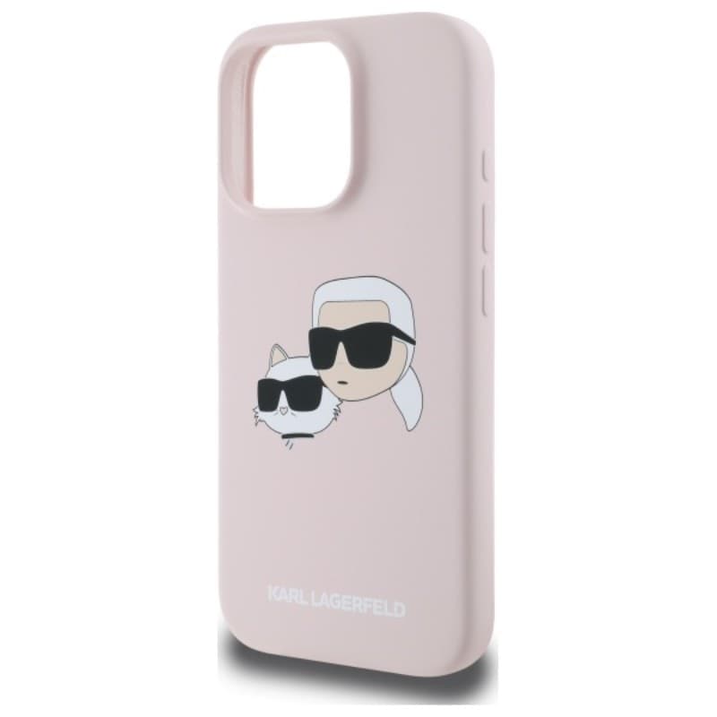 Karl Lagerfeld Silicone Double Heads Print MagSafe - Case iPhone 16 Pro (pink) - 6