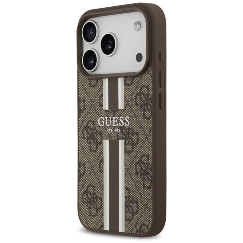 Guess 4G Printed Stripes MagSafe - Case iPhone 17 Pro (brown) - 2