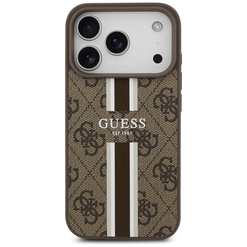Guess 4G Printed Stripes MagSafe - Case iPhone 17 Pro (brown) - 3