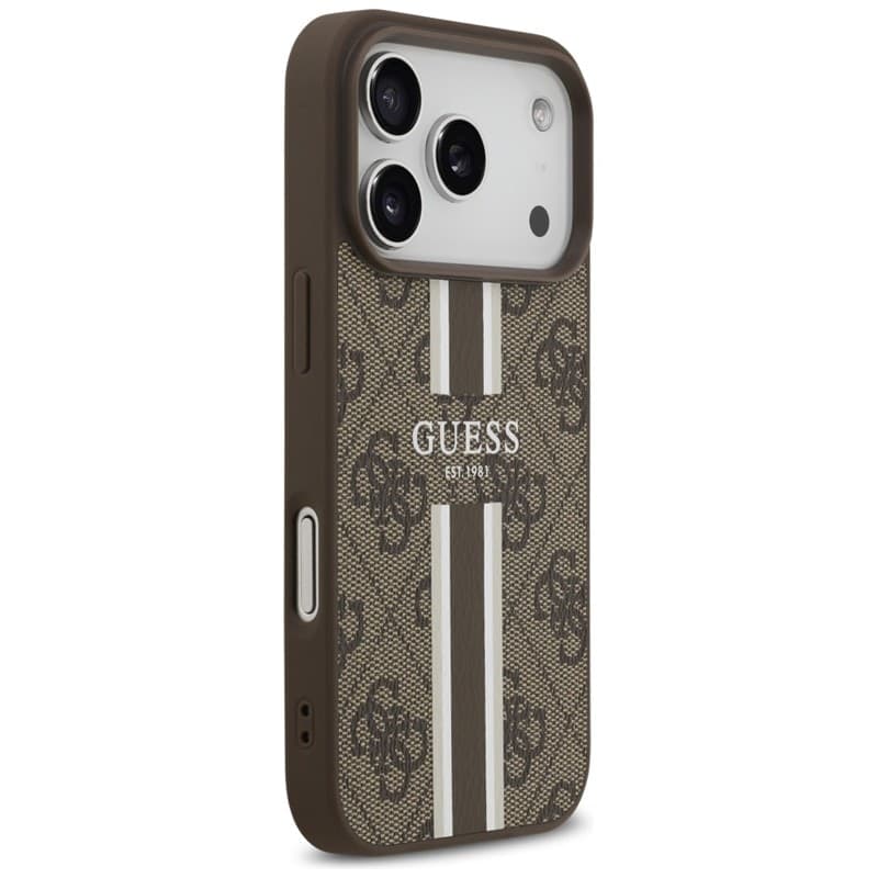 Guess 4G Printed Stripes MagSafe - Case iPhone 17 Pro (brown) - 4
