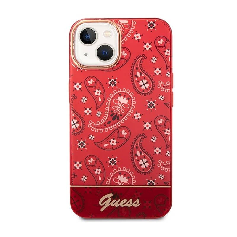 Guess Bandana Paisley - Case for iPhone 14 Plus (red) - 3