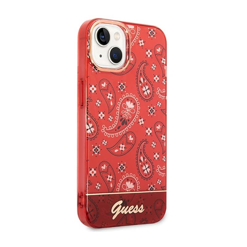 Guess Bandana Paisley - Case for iPhone 14 Plus (red) - 4