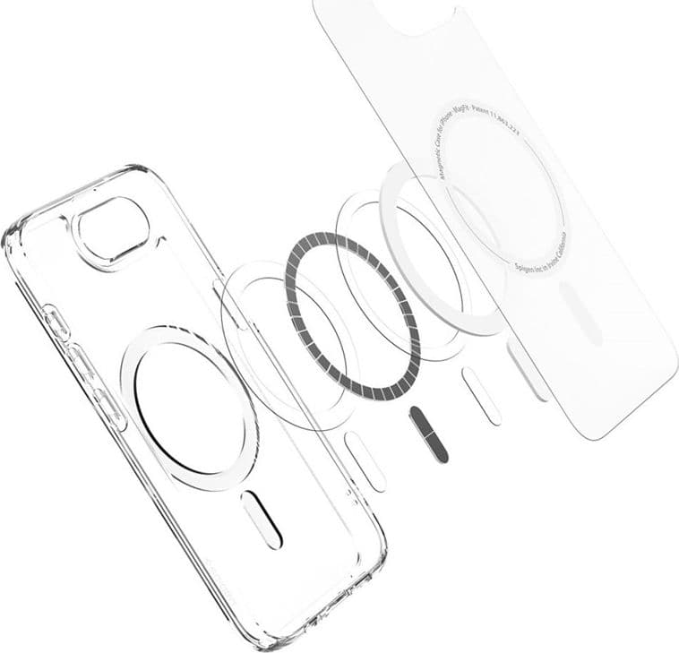 Spigen Ultra Hybrid Mag MagSafe - Custodia per iPhone 17e / 16e (Bianco ghiaccio) - 9
