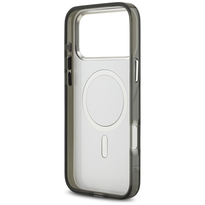 Karl Lagerfeld IML Aquarelle Karl & Choupette & Logo MagSafe - Custodia per iPhone 17 Pro (Nero) - 7