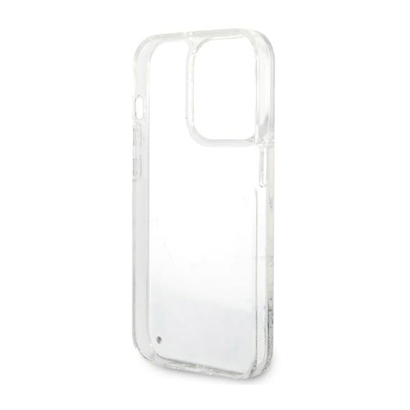 Guess Liquid Glitter Marble - Case for iPhone 14 Pro Max (White) - 7