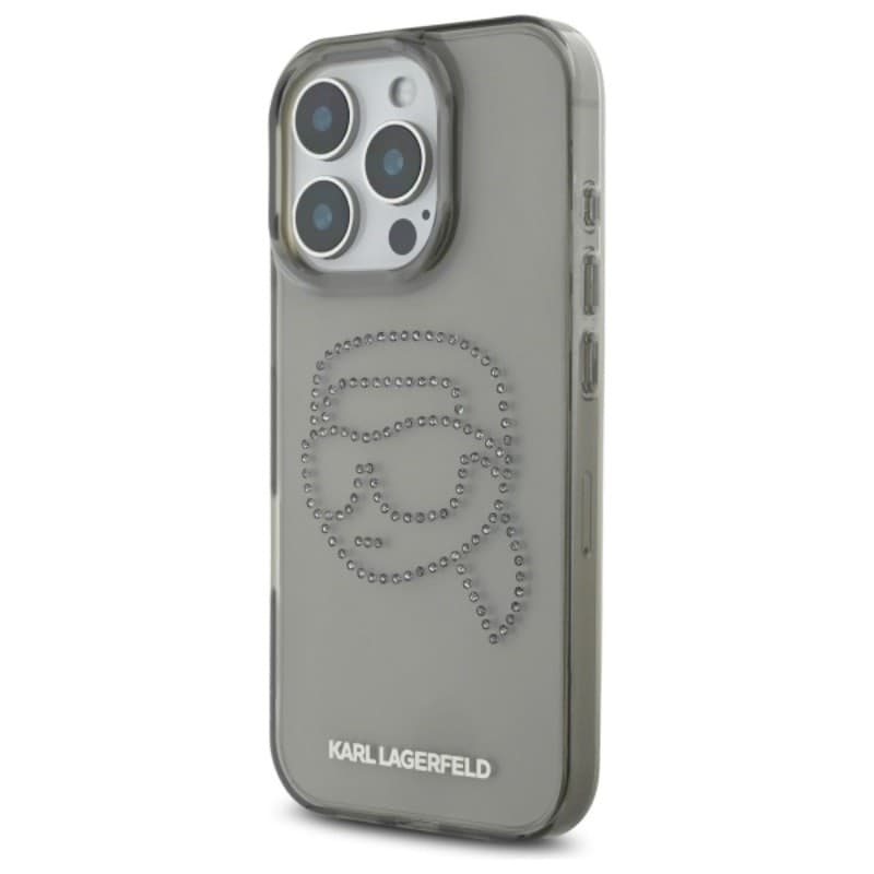 Karl Lagerfeld IML Rhinestones Karl Head - Case for iPhone 16 Pro Max (black) - 2