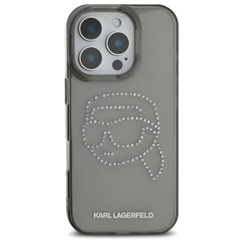 Karl Lagerfeld IML Rhinestones Karl Head - Case for iPhone 16 Pro Max (black) - 3