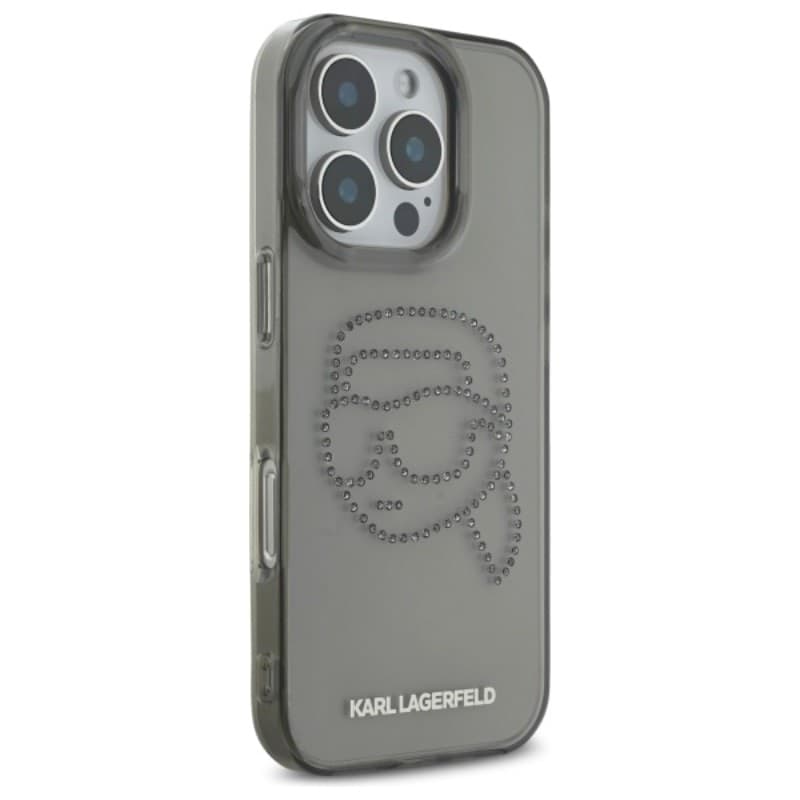 Karl Lagerfeld IML Rhinestones Karl Head - Case for iPhone 16 Pro Max (black) - 4