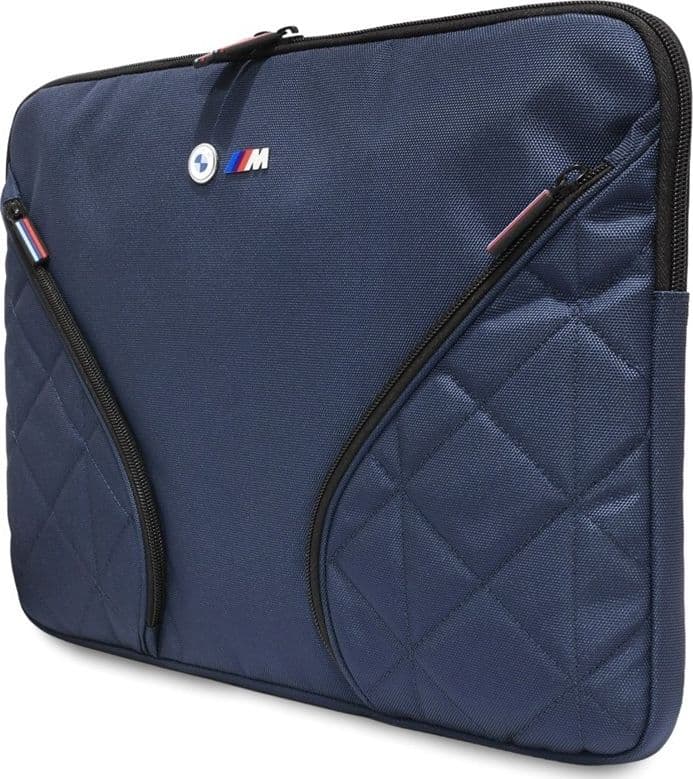 BMW Nylon Pockets & Metal Logo Sleeve - Sleeve for 16" Notebook (Navy Blue) - 2