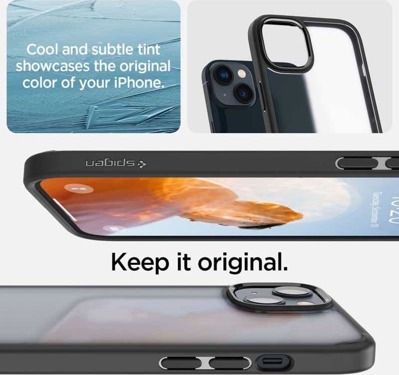 Spigen Ultra Hybrid Matte - Case for iPhone 15 Plus / iPhone 14 Plus (Matte Black) - 10