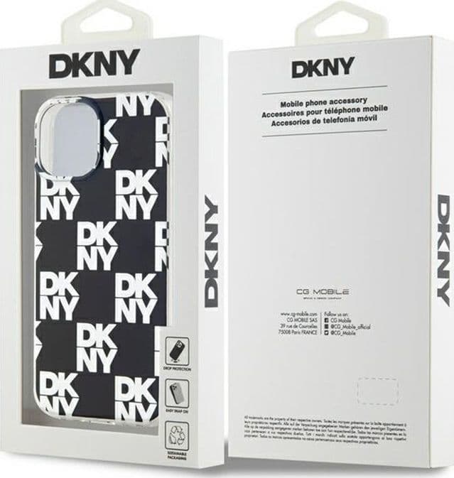 DKNY IML Checkered Mono Pattern - Case for iPhone 15 Plus / 14 Plus (Black) - 8