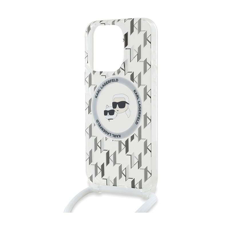 Karl Lagerfeld IML Crossbody Monogram Karl & Choupette Head MagSafe - iPhone 15 Pro Case (Transparent) - 4