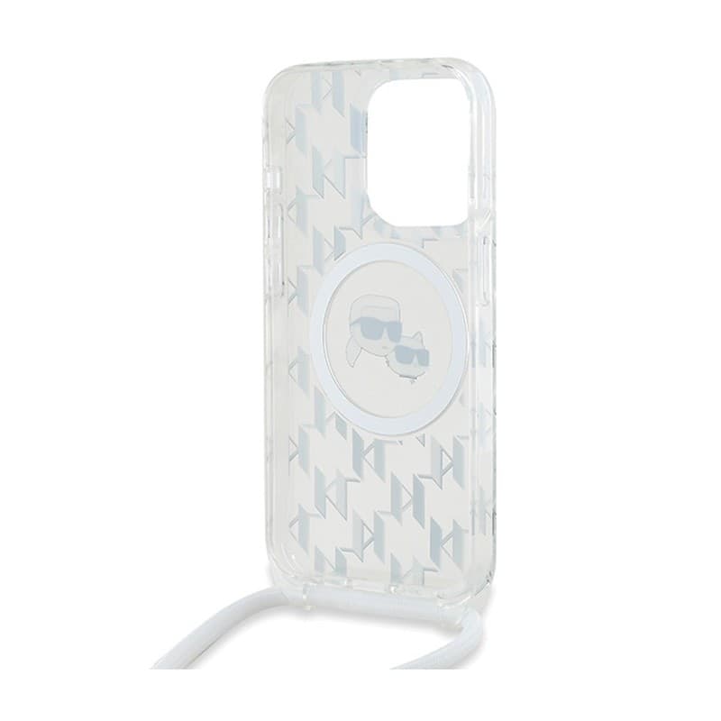 Karl Lagerfeld IML Crossbody Monogram Karl & Choupette Head MagSafe - iPhone 15 Pro Case (Transparent) - 5