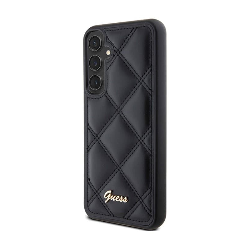 Guess Quilted Metal Logo - Samsung Galaxy S23 FE Case (black) - 2