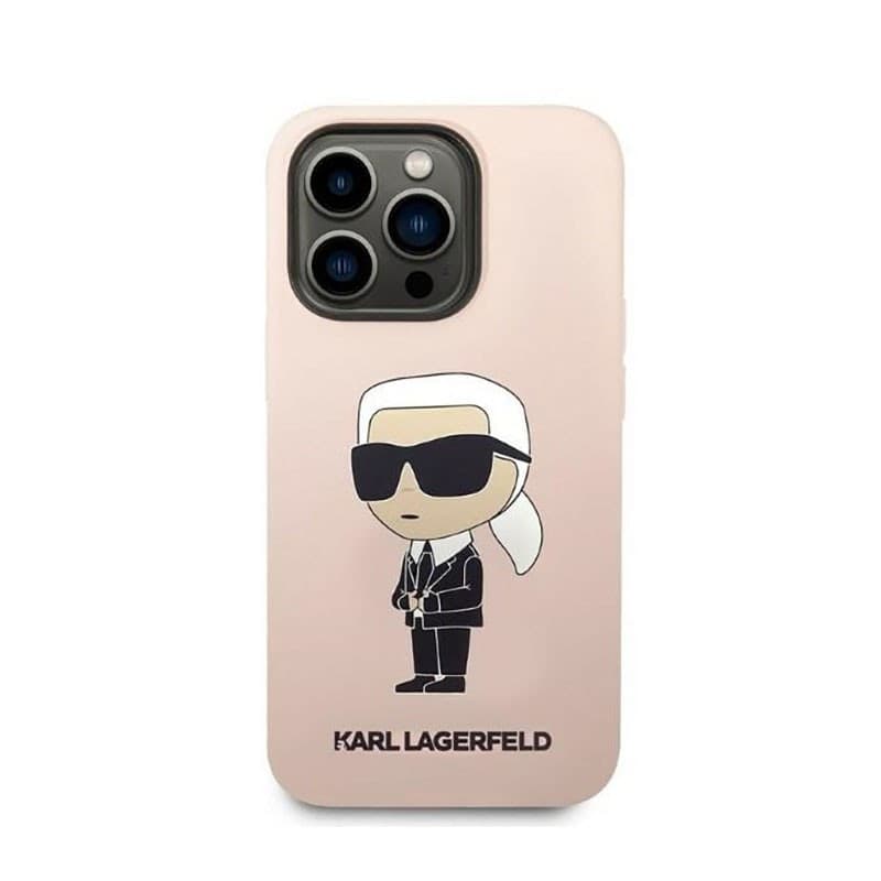 Karl Lagerfeld Silicone NFT Ikonik - Case for iPhone 14 Pro (Pink) - 3