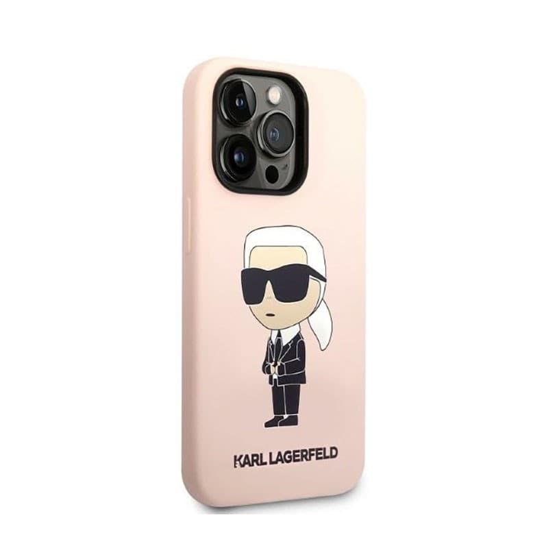 Karl Lagerfeld Silicone NFT Ikonik - Case for iPhone 14 Pro (Pink) - 4