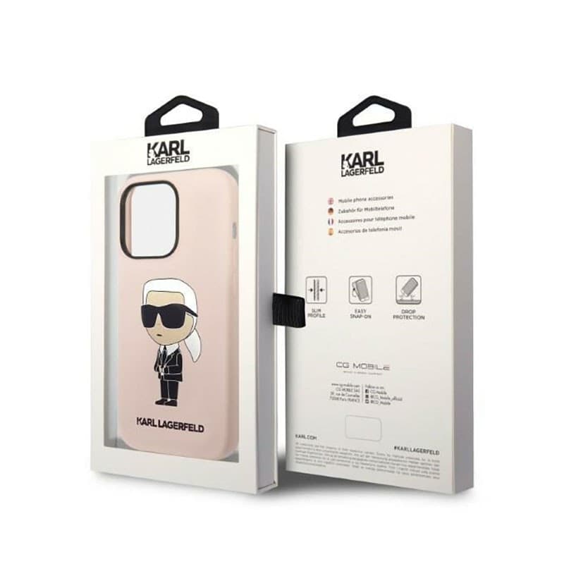Karl Lagerfeld Silicone NFT Ikonik - Case for iPhone 14 Pro (Pink) - 8