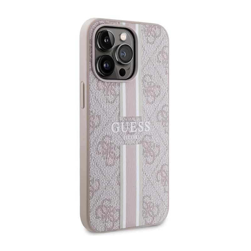 Guess 4G Printed Stripes MagSafe - Case for iPhone 13 Pro (Pink) - 4