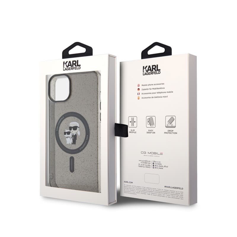 Karl Lagerfeld Karl & Choupette Glitter Magsafe - Case for iPhone 15 Plus (black) - 8