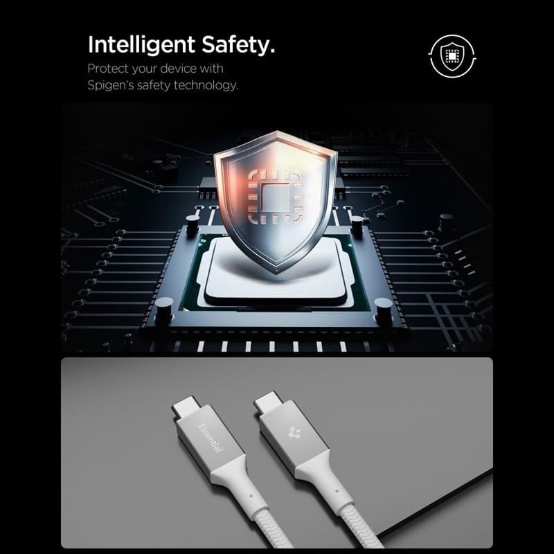 Spigen EB24015CC Essential - Cavo da USB-C a USB-C PD 240W 1,5 m (bianco) - 8