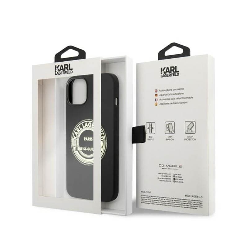 Karl Lagerfeld Silicone RSG - Case for iPhone 14 Plus (Black) - 8