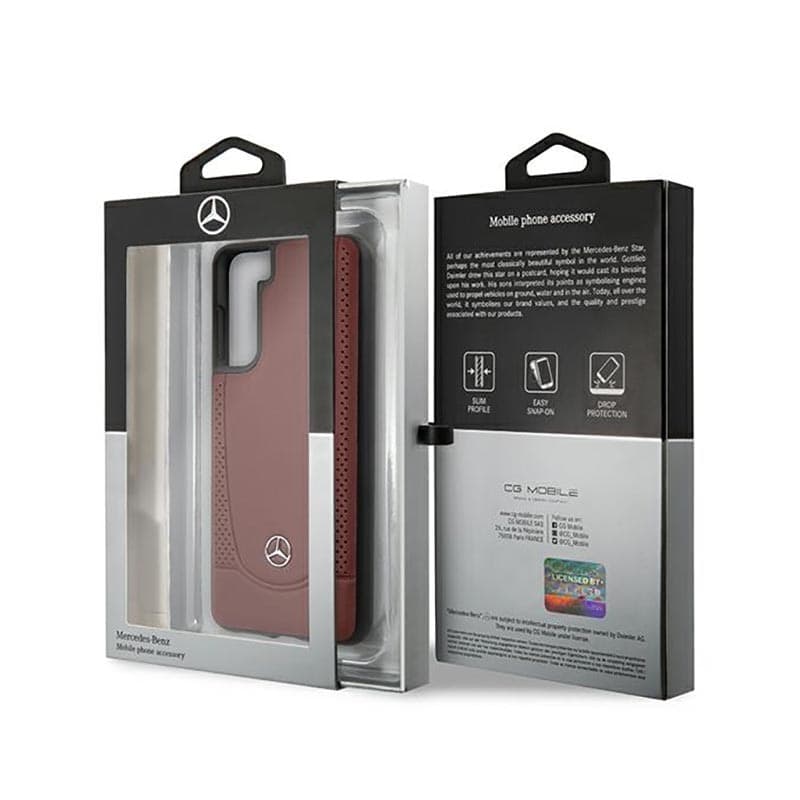 Mercedes Leather Urban Line - Case for Samsung Galaxy S21+ (Red) - 8