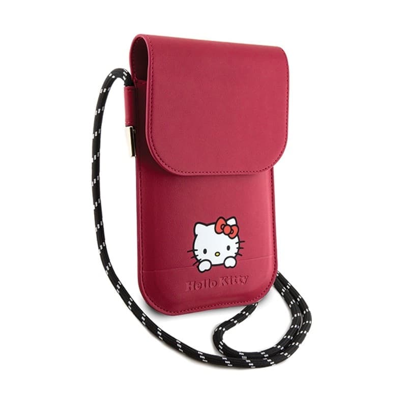 Hello Kitty Leather Daydreaming Cord - Phone crossbody bag (pink) - 3