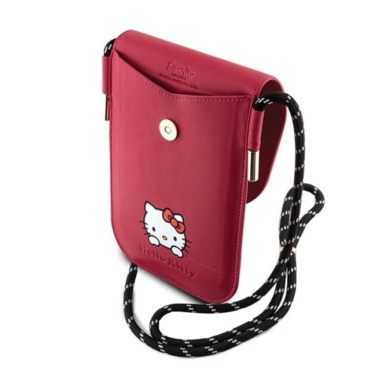 Hello Kitty Leather Daydreaming Cord - Phone crossbody bag (pink) - 5
