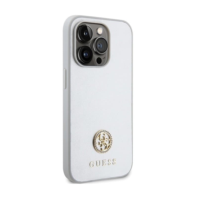 Guess 4G Strass Metal Logo - Case iPhone 15 Pro (silver) - 4