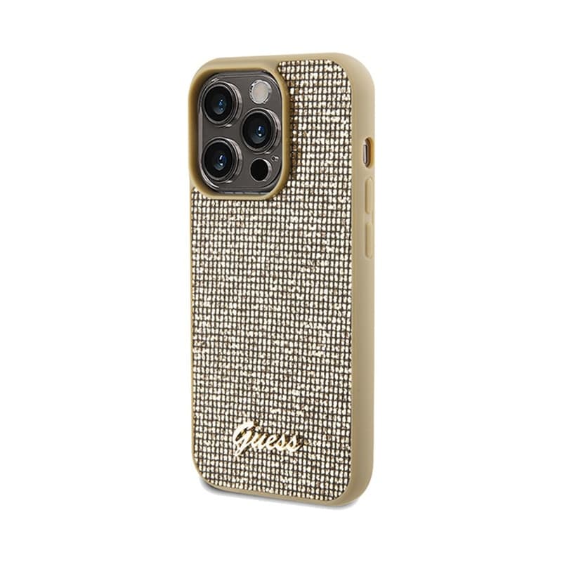 Guess Disco Metal Script - iPhone 14 Pro Case (Gold) - 2