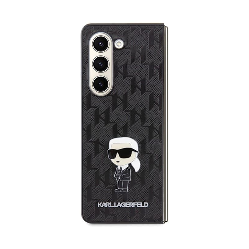 Karl Lagerfeld NFT Saffiano Monogram Ikonik Pin - Samsung Galaxy Z Fold 5 Case (black) - 2