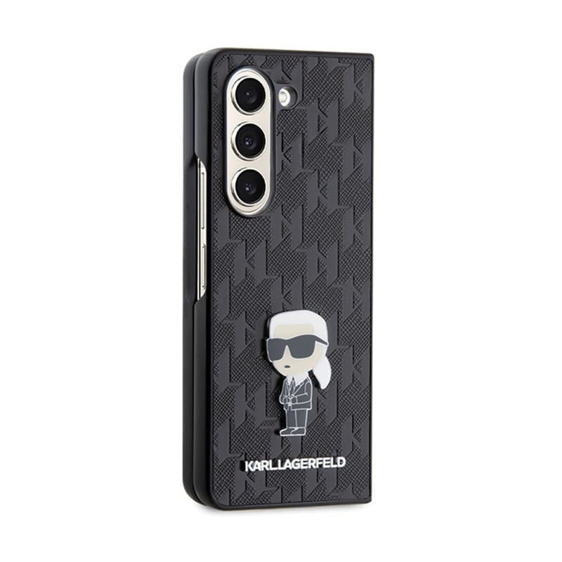 Karl Lagerfeld NFT Saffiano Monogram Ikonik Pin - Samsung Galaxy Z Fold 5 Case (black) - 5