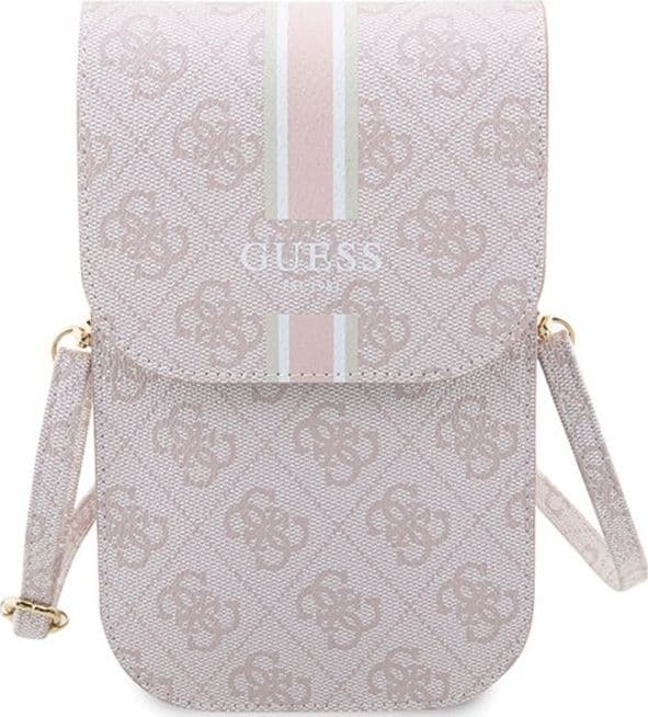 Guess 4G Stripes - Crossbody phone bag (pink) - 2